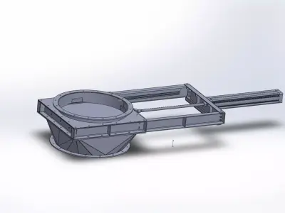DIAMETER 1120 mm SLIDE VALVE- SLIDE GATE 3D model