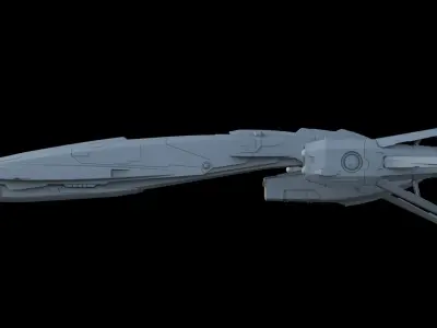 Sci Fi Space Frigate 3D model