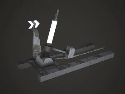 Railway Arrow Low Poly Low-poly 3D model