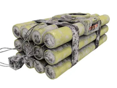 Dynamite 3 Low-poly 3D model