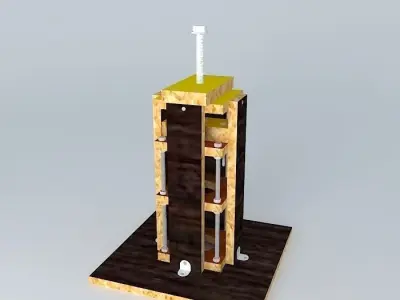 Lifting system for table Router 3D model