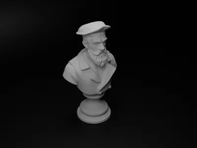 Portuguese Sailor Bust Chess 3D print model order