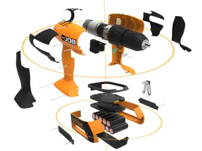 Wireless Hand Drill 3D model
