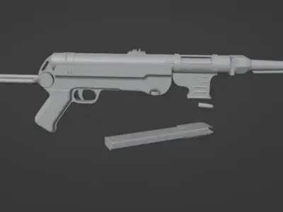 Submachine Gun 3D model buy