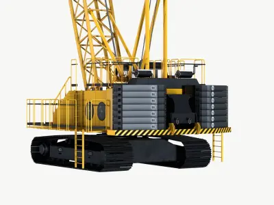 crawler crane 3D model buy