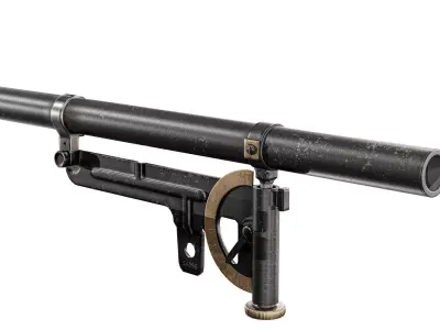 Norwegian Krag-Jorgensen M1894 Rifle With Attachments Low-poly 3D model