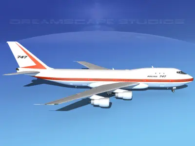  747-100 Jumbo Jet Boeing Aircraft 3D model