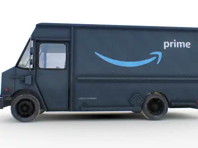 Amazon Prime Delivery Truck Low-poly 3D model