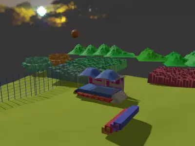 the view on the beach sand Free 3D model