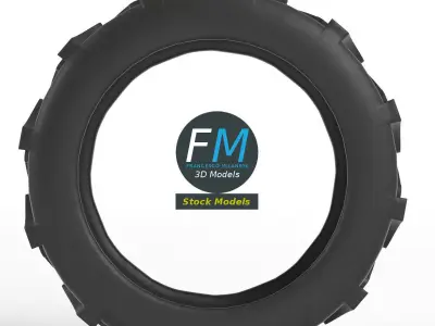 Tractor tire 3D model get