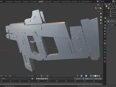 Vector machine gun 3D model