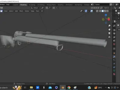SIMPLE RIFFEL WITH LOWPOLY  Free 3D model