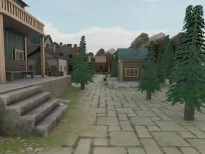 Rustic Town 3D model