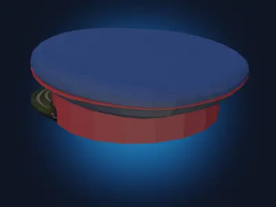 Soviet NKVD solder cap PBR low-poly game ready Low-poly 3D model