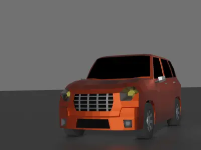 Low Poly Modern SUV Free low-poly 3D model