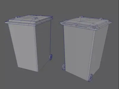 Low poly trash bin Free low-poly 3D model