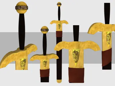 Kingdom Sword Low-poly 3D model