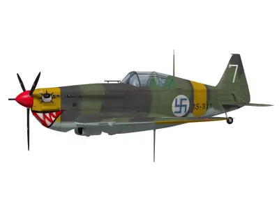 Morane Saulnier MS406 3D model buy