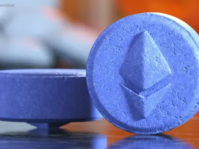 Ecstasy Pill with Ethereum Symbol 3D model