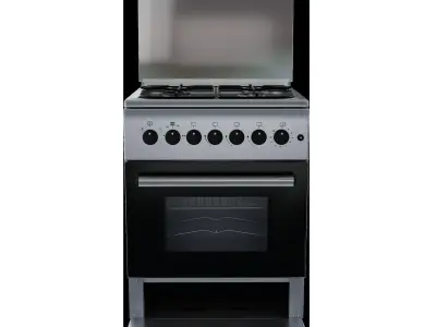 Metal and Steel Kitchen Oven interior 3D model Low-poly 3D model