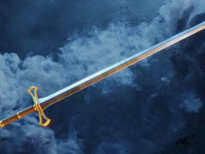 Knight Errants Sword Low-poly 3D model