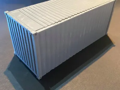 20FT SHIPPING CONTAINER 7MM SCALE O GAUGE MODEL RAILWAY 3D print model