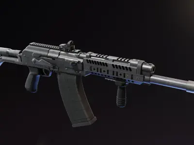 Saiga 12 Custom Low-poly 3D model purchase
