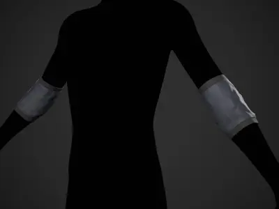 Blue Knee and Elbow Pads Low-poly 3D model