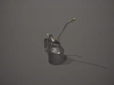 Black Oil Can Low-poly 3D model
