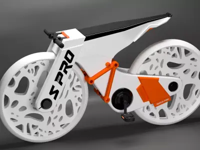 Futuristic Bicycle 3D model purchase