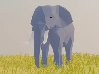 Elephant Low-Poly Free 3D model