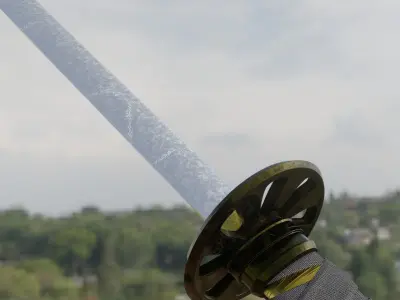 Weapon Katana Sword Blade  3D model