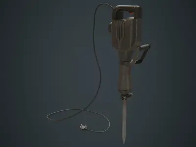 Jackhammer 1B Low-poly 3D model