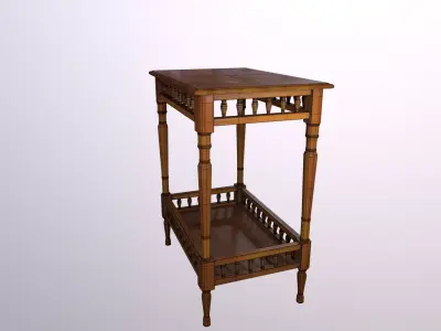 Antique End Table Low-poly 3D model