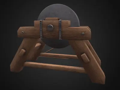 Grinding Wheel Low-poly 3D model