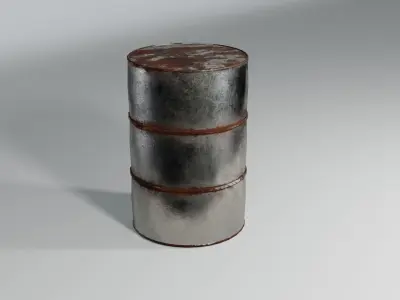 Rusty Steel Drum 3D model