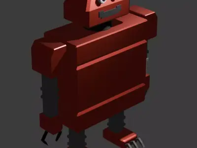 Robot Low-poly 3D model 26