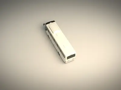 Low Poly Coach Bus 04 Low-poly 3D model