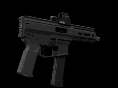 Angstadt Arms MDP-9 Low-poly 3D model
