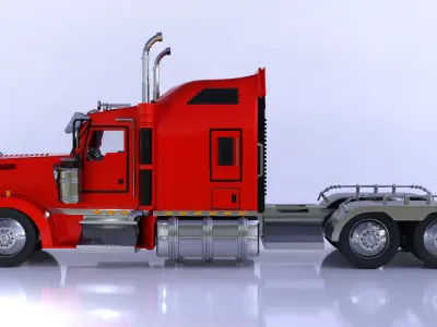 Kenworth W900 3D Model High Poly 3D model