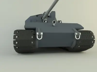 WT E100 tank military vehicle 3D model