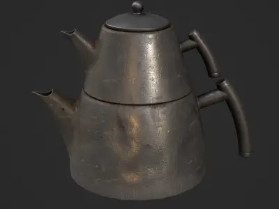 Teapot Game Ready  Low-poly 3D model