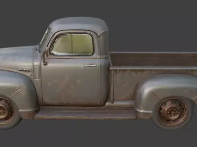 Vintage Rusty Pickup Truck 3D Model 3D model 32