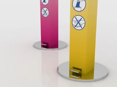 Gel Dispenser - Distributeur a gel Hydroalcoholique Free low-poly 3D model