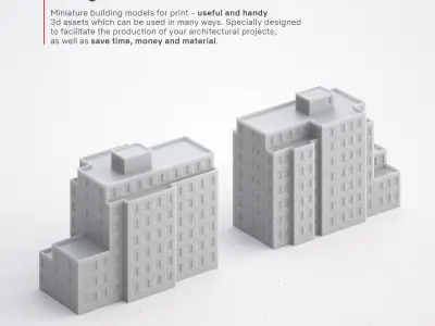 Free 3D Print miniature building RB-US-NY-100 Free 3D print model purchase