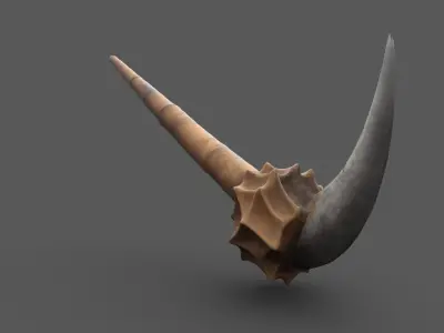 Brutal Bone War Pick Free low-poly 3D model
