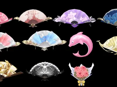 Weapon fan Low-poly 3D model