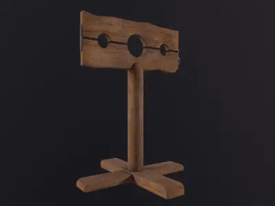 Pillory 3D Model Low-poly 3D model