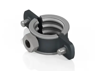 Pipe clamp Low-poly 3D model by 3DDigitalFiles