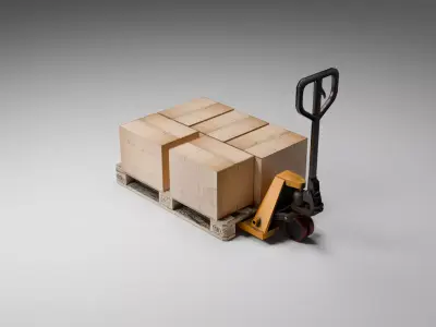 Pallet truck Low-poly 3D model buy